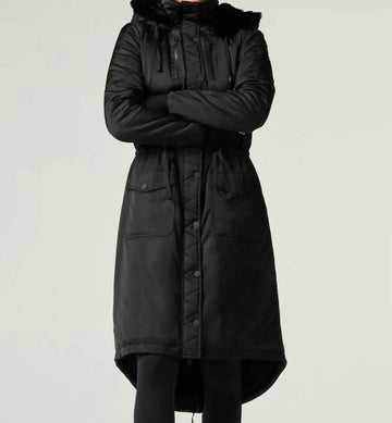 Blanc Noir locust coat in black