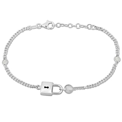 Buy Luv Aj Silver Cross My Heart Anklet in Silver-plated Stainless