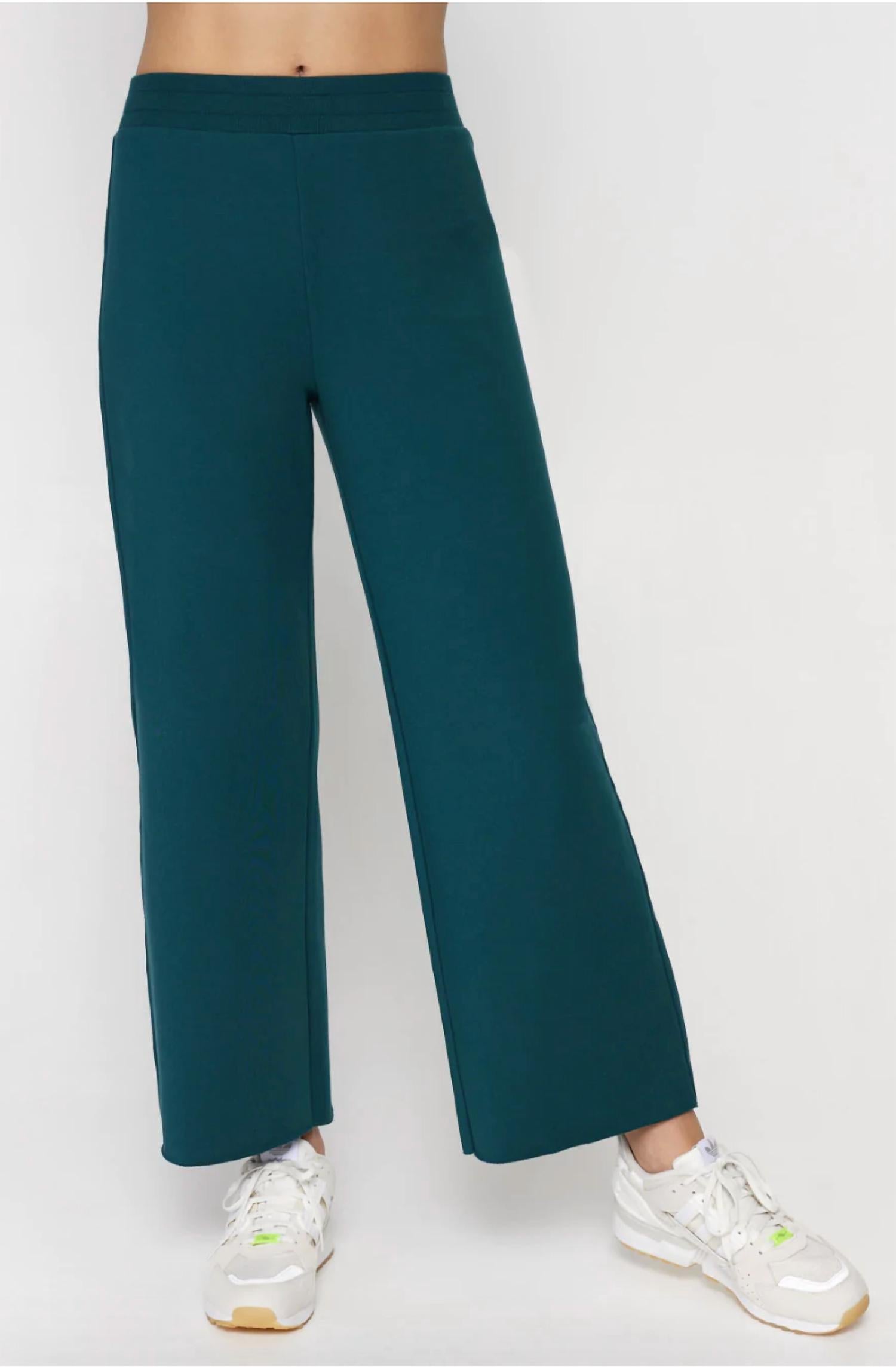 SPIRITUAL GANGSTER High Waist Wide Leg Pant in Teal