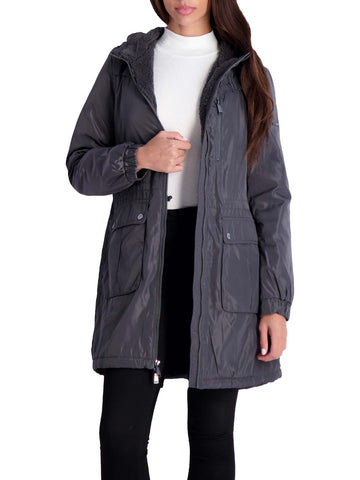 BCBGeneration womens teddy lined cold weather raincoat