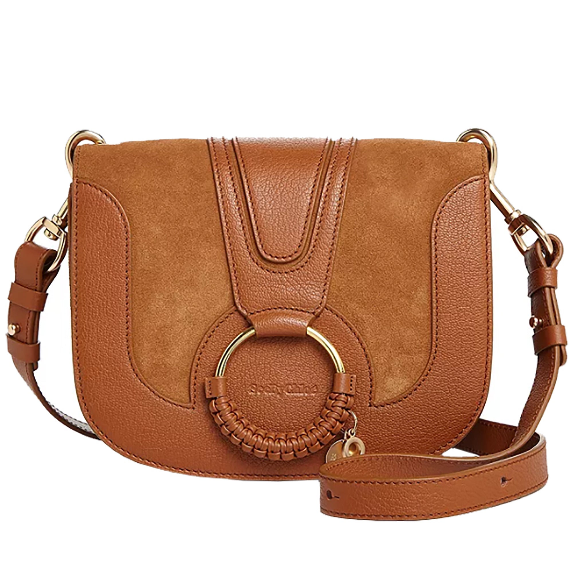 Shop See By Chloé See By Chloe Hana Small Suede & Leather Crossbody Carmelo One Size In Brown