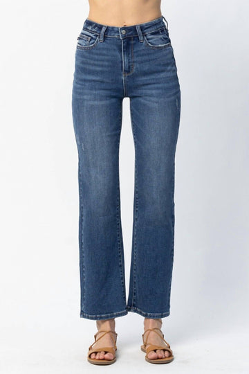 Judy Blue high waist straight/dad jean fit in medium wash