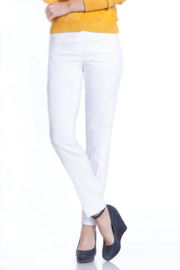 Multiples jean style ankle pant in white