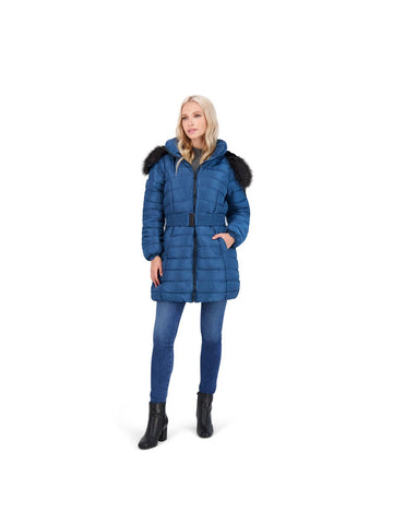 Jessica Simpson womens faux fur heavyweight puffer coat