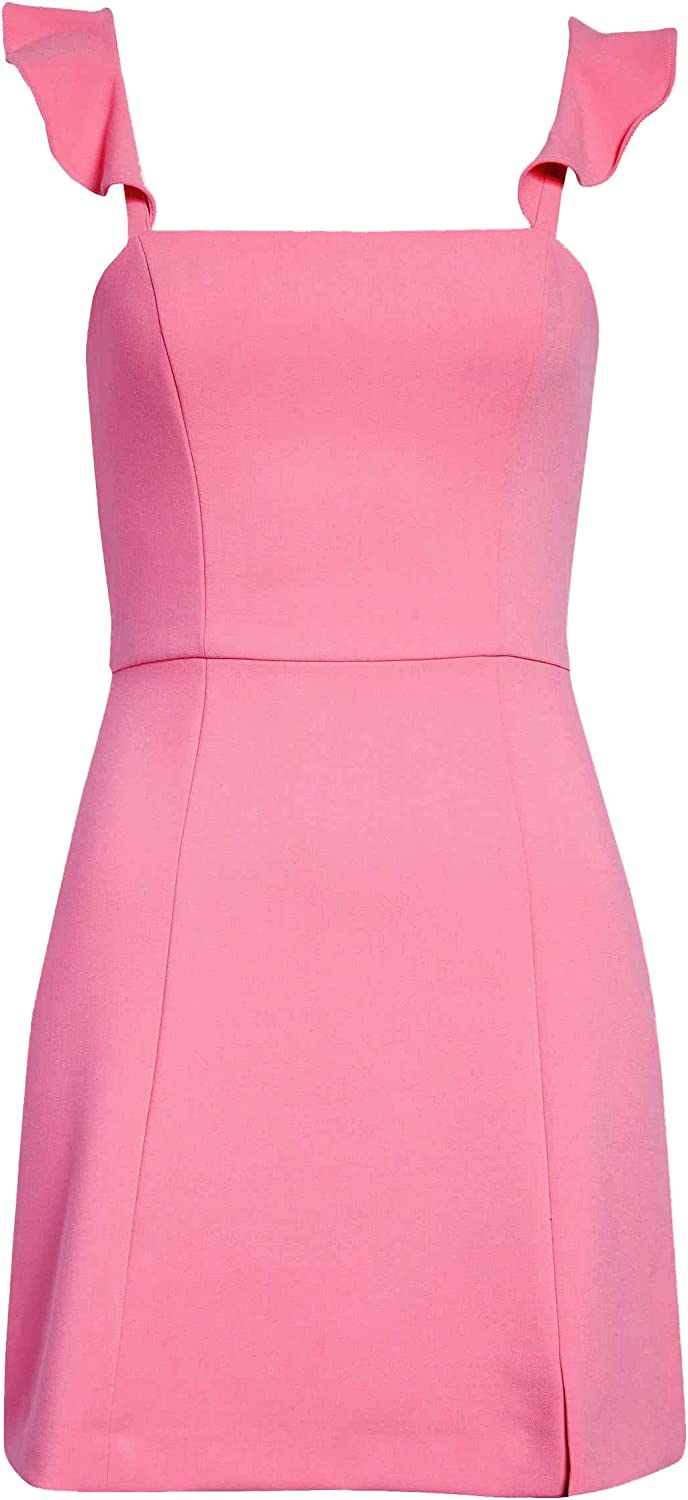 Shop French Connection Women's Whisper Ruffle Strap Mini Dress, Sea Pink