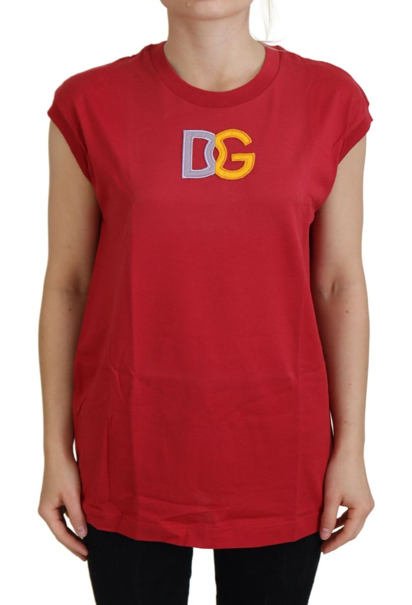 DOLCE & GABBANA Dolce & Gabbana  Cotton DG Logo Tank Top Women's T-shirt