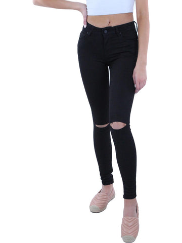 DSTLD womens high rise destroyed skinny jeans