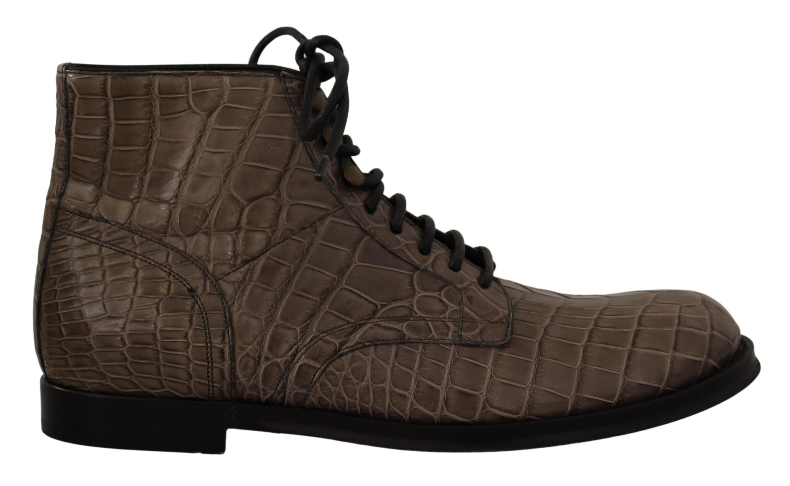 DOLCE & GABBANA Dolce & Gabbana  Crocodile Leather Derby Men's Boots