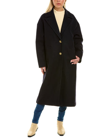 Golden Goose single-breasted wool-blend cocoon coat