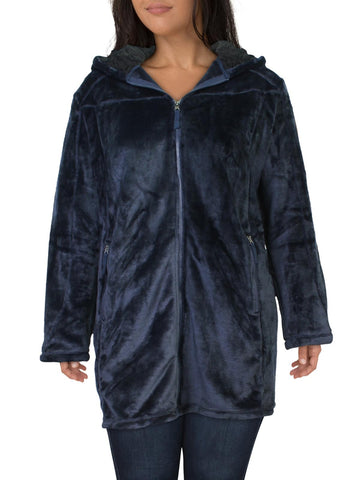 Avenue plus womens velvet hooded walker coat