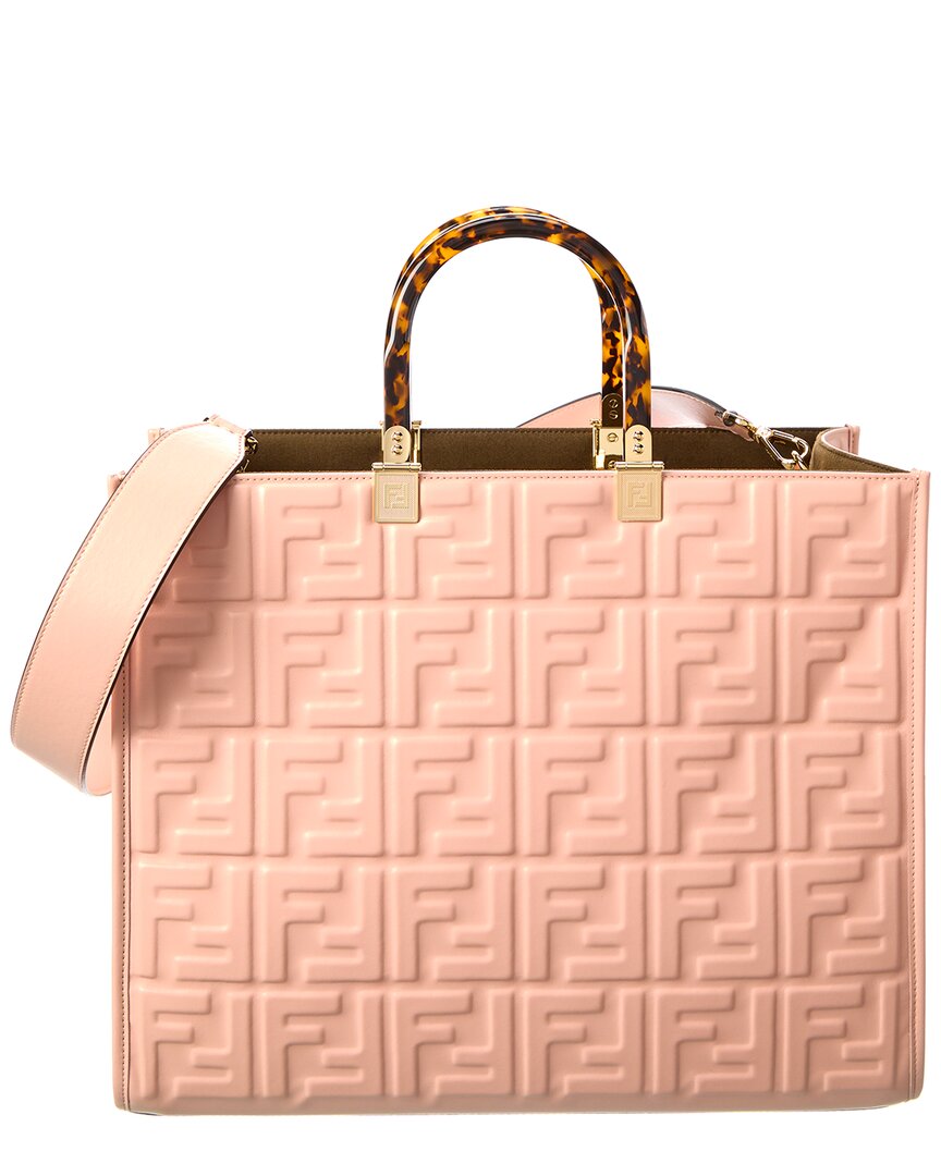 Fendi Sunshine Medium - Pink leather shopper