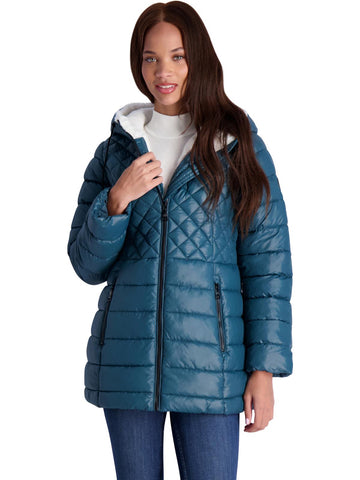 Steve Madden cozy lined glacier shield womens cozy quilted glacier shield coat