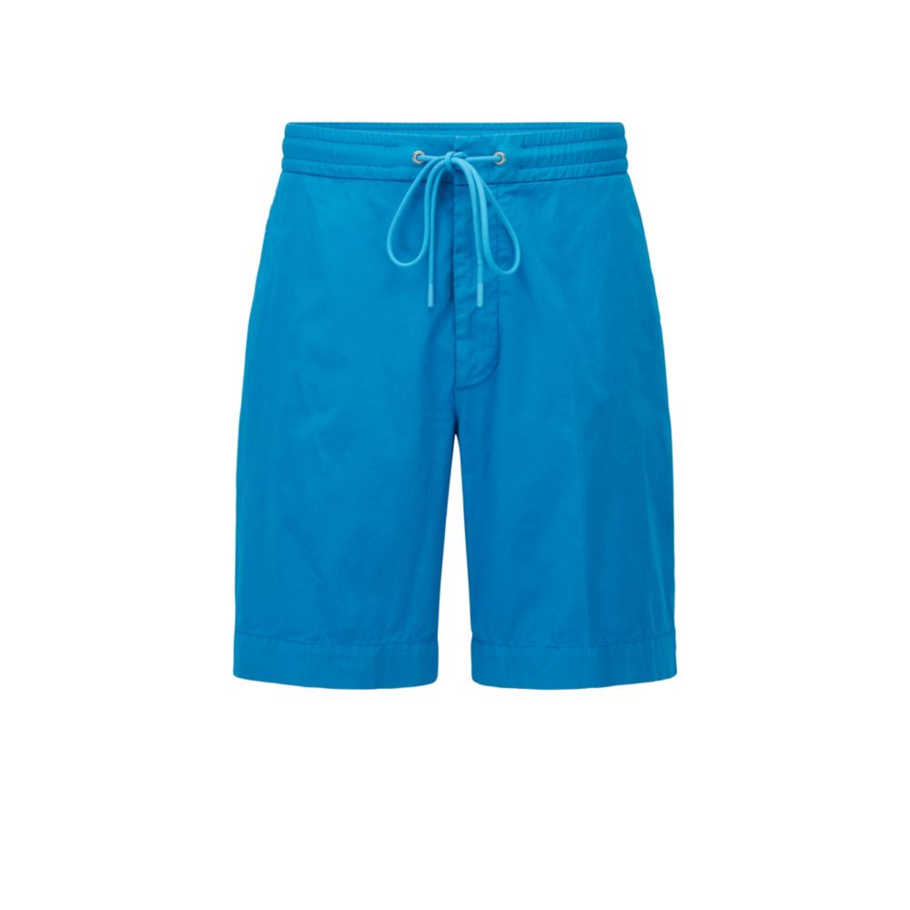 HUGO BOSS HUGO BOSS - Slim Fit Shorts In Paper Touch Stretch Cotton