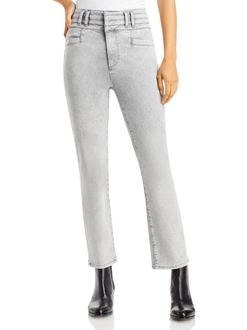 Paige cindy womens ankle high rise straight leg jeans
