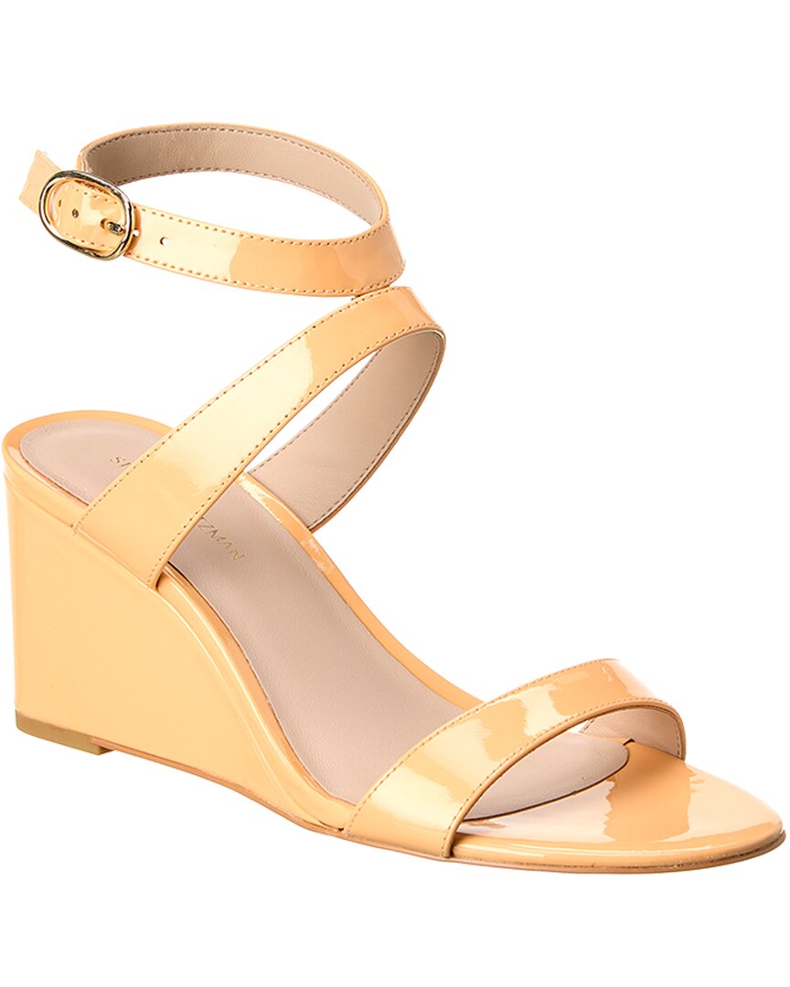 STUART WEITZMAN Stuart Weitzman Ave Strap 75 Patent Wedge Sandal