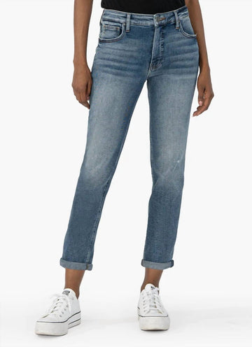 Kut From The Kloth rachael high rise fab ab mom jeans in kinetic wash