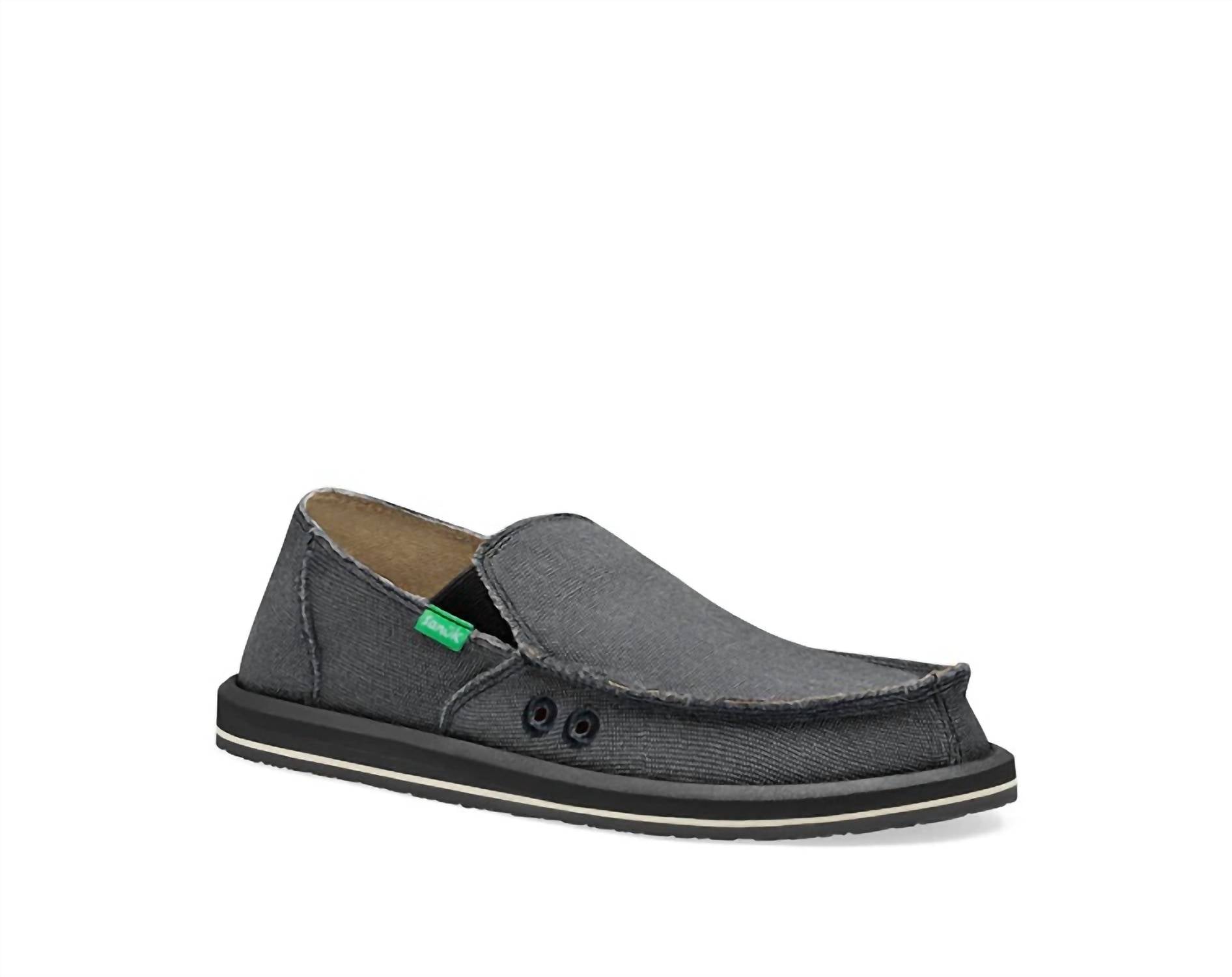 SANUK Men Vagabond Slip On Shoe in Charcoal