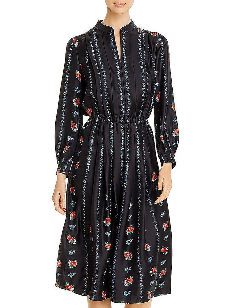 Tory Burch Womens Floral Print Mid Calf Midi Dress | Shop Premium Outlets