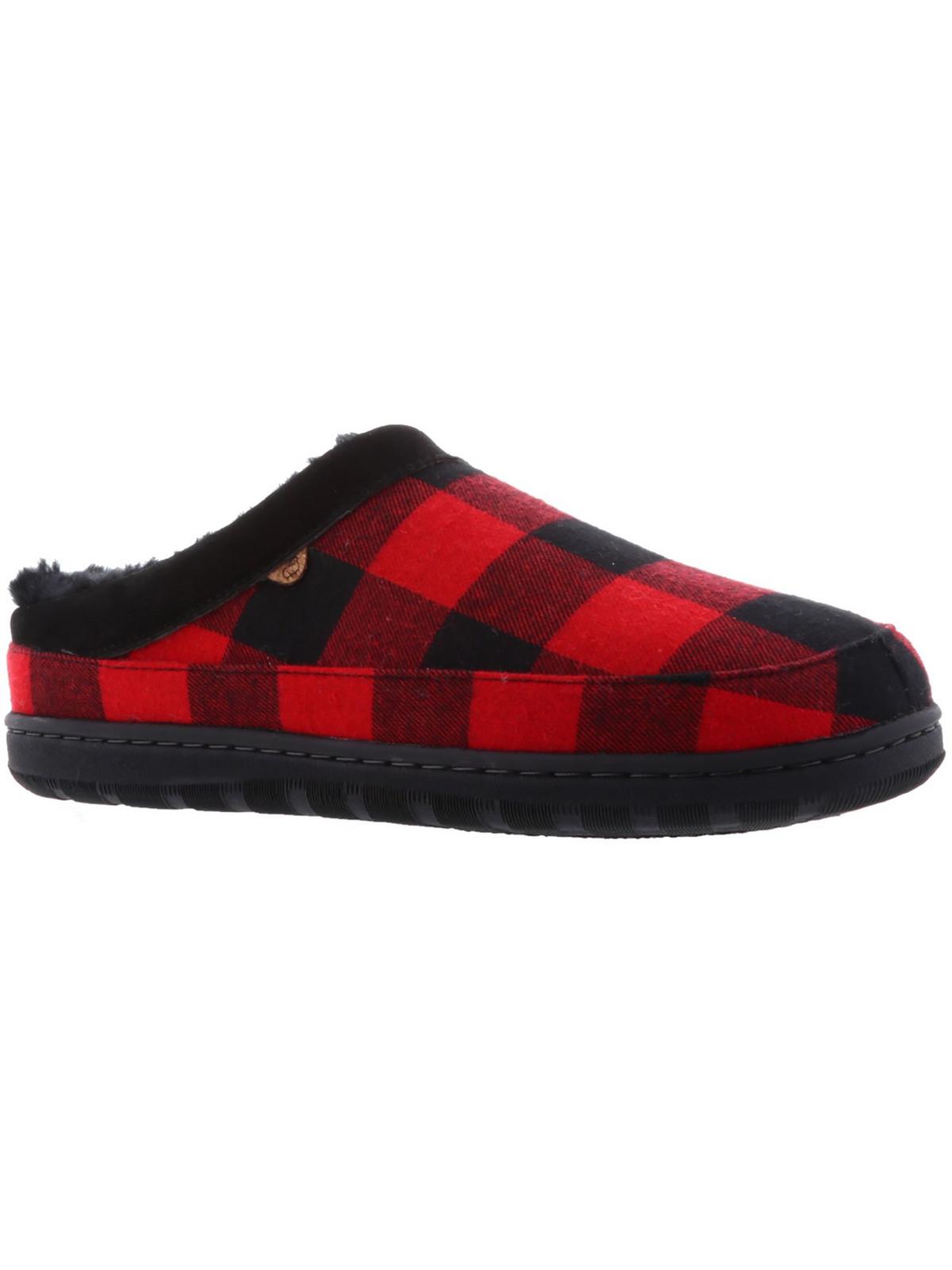 Shop Lamb Julian Clog Ii Mens Faux Fur Lined Slip-on Slide Slippers In Red