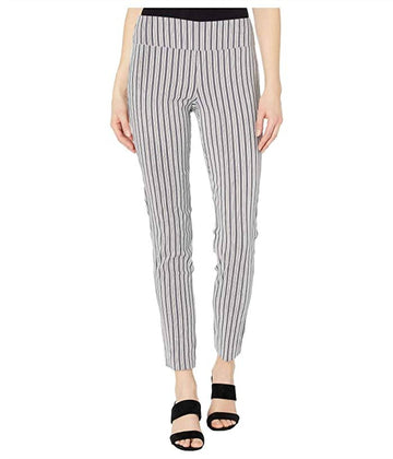 Elliott Lauren ship shape pull-on pants with back slit detail in blue stripe