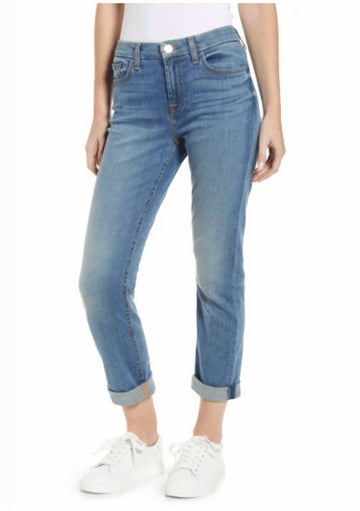 Jen7 cropped skinny jean in blue