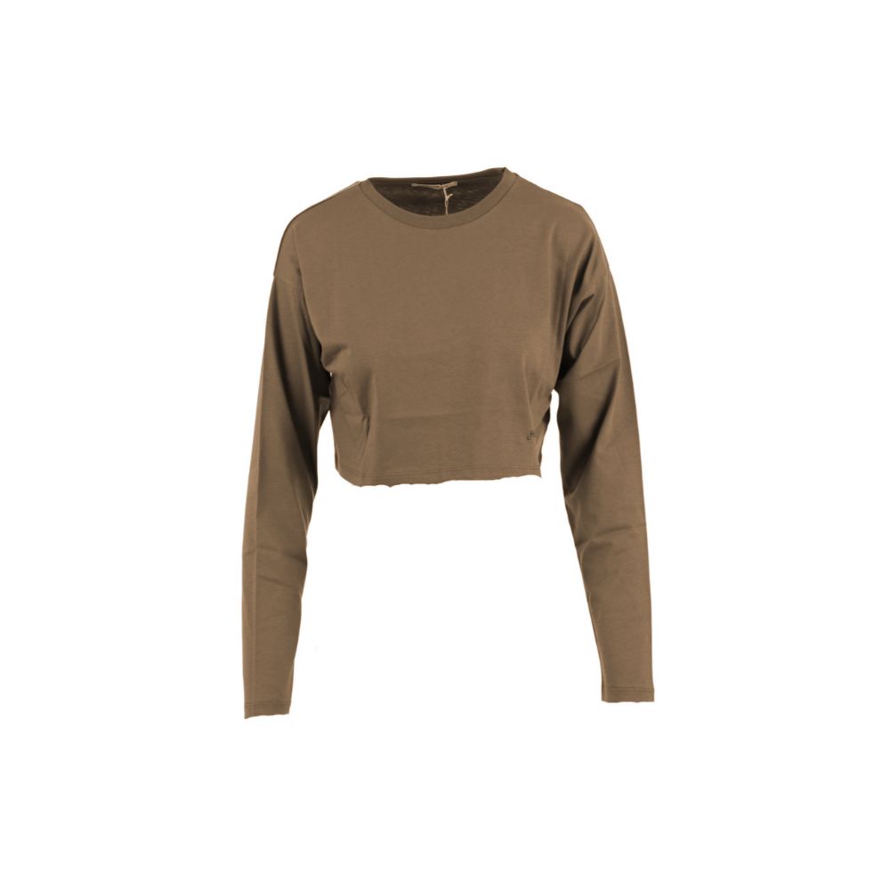Shop Hinnominate Cotton Tops & Women's T-shirt In Brown