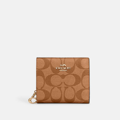 Coach Outlet Wavy Zip Card Case with Keyring - Orange