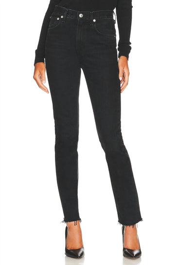 Agolde cherie high rise straight jean in spatial