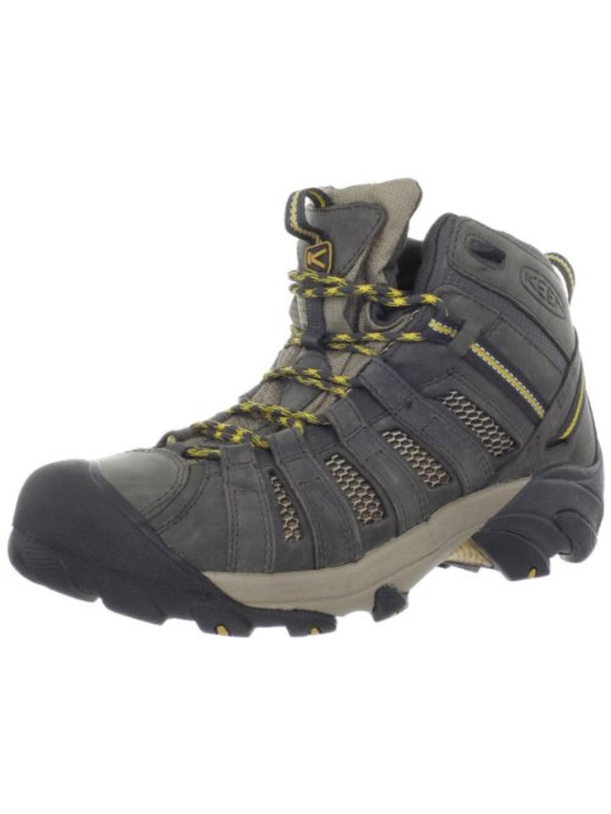 KEEN Mens Leather Mesh Hiking Boots