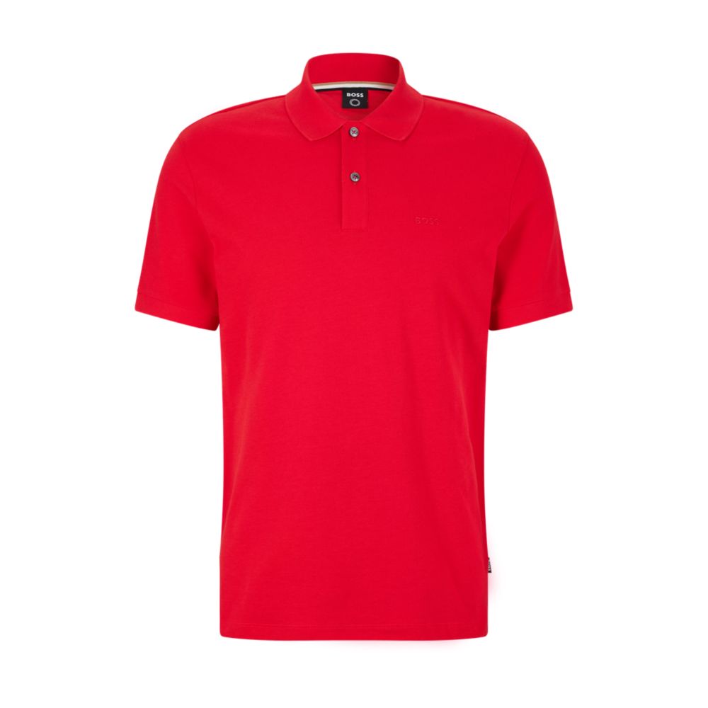 HUGO BOSS Organic-cotton polo shirt with logo detail