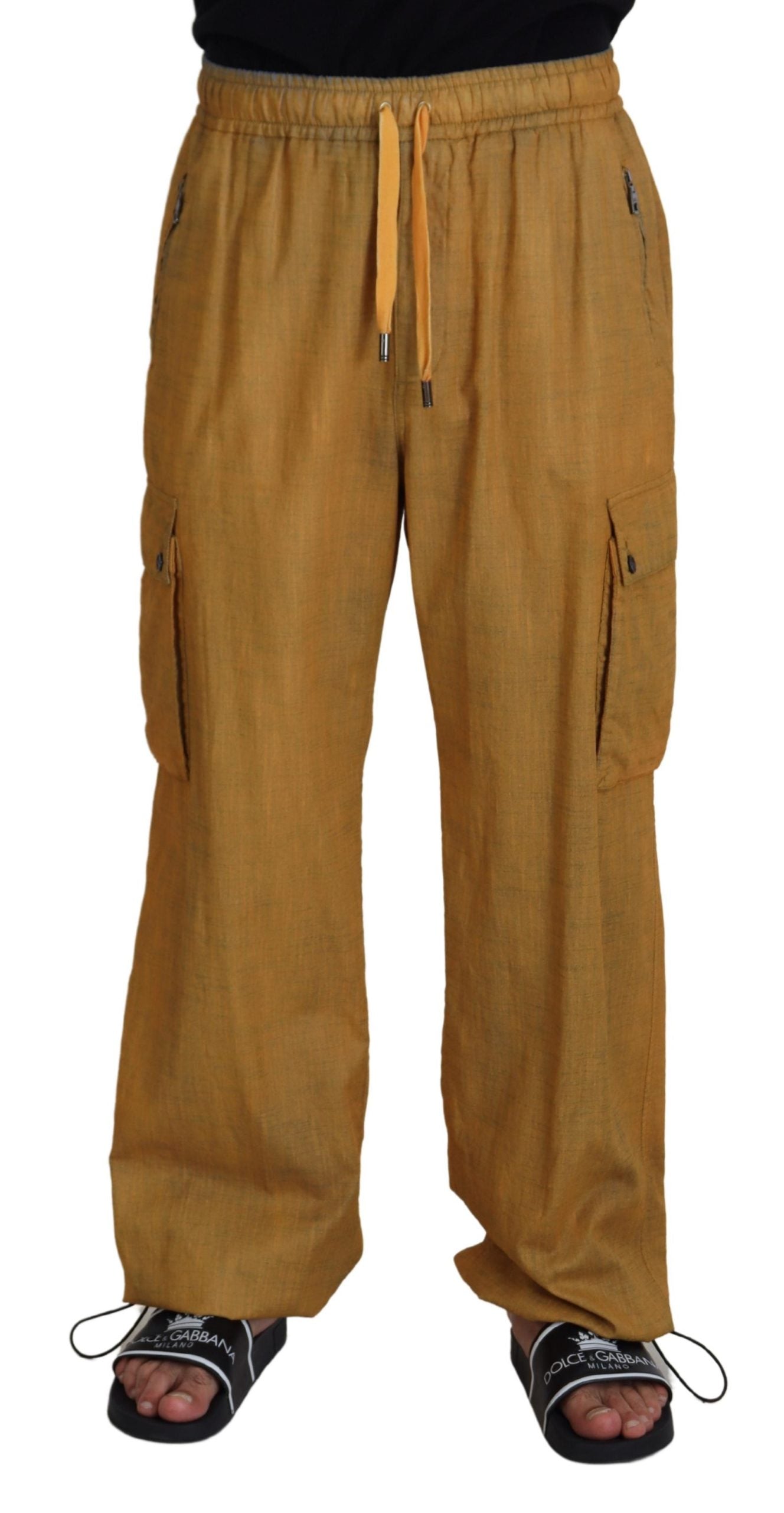 DOLCE & GABBANA Dolce & Gabbana  Linen Drawstring Cargo Men's Pants