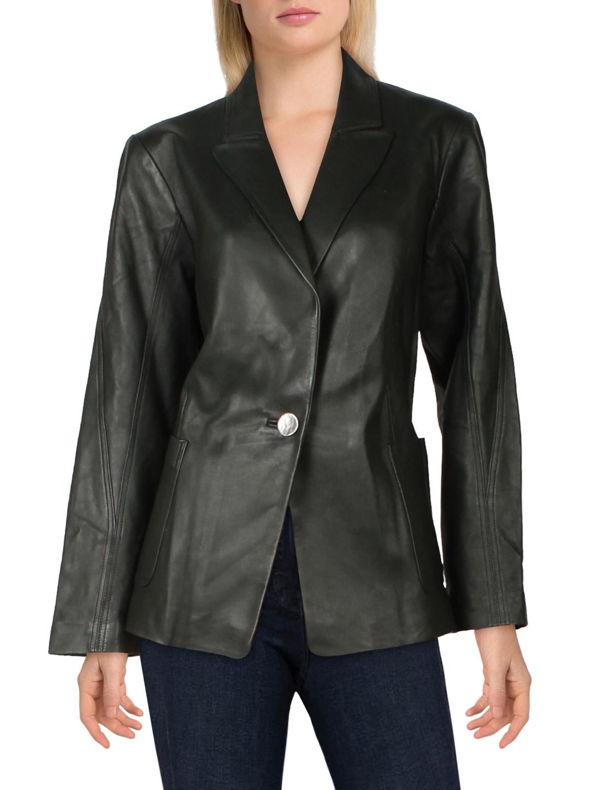 KOBI HALPERIN Aneesa Womens Blazer Long Sleeves Leather Jacket
