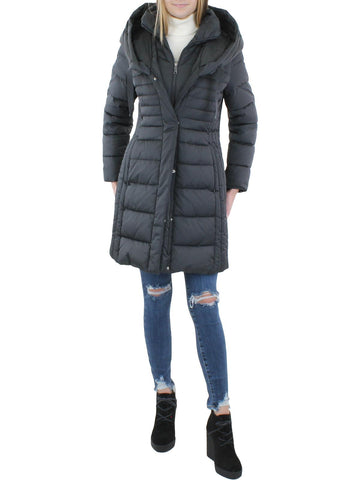 Tahari petites mia womens puffer warm quilted coat