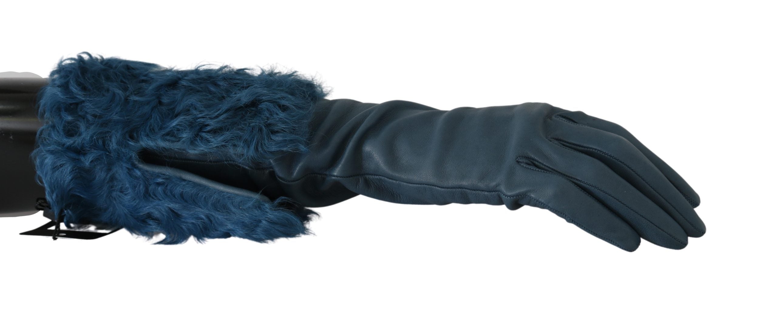 DOLCE & GABBANA Dolce & Gabbana Mid Arm Leather Shearling Fur Women's Gloves