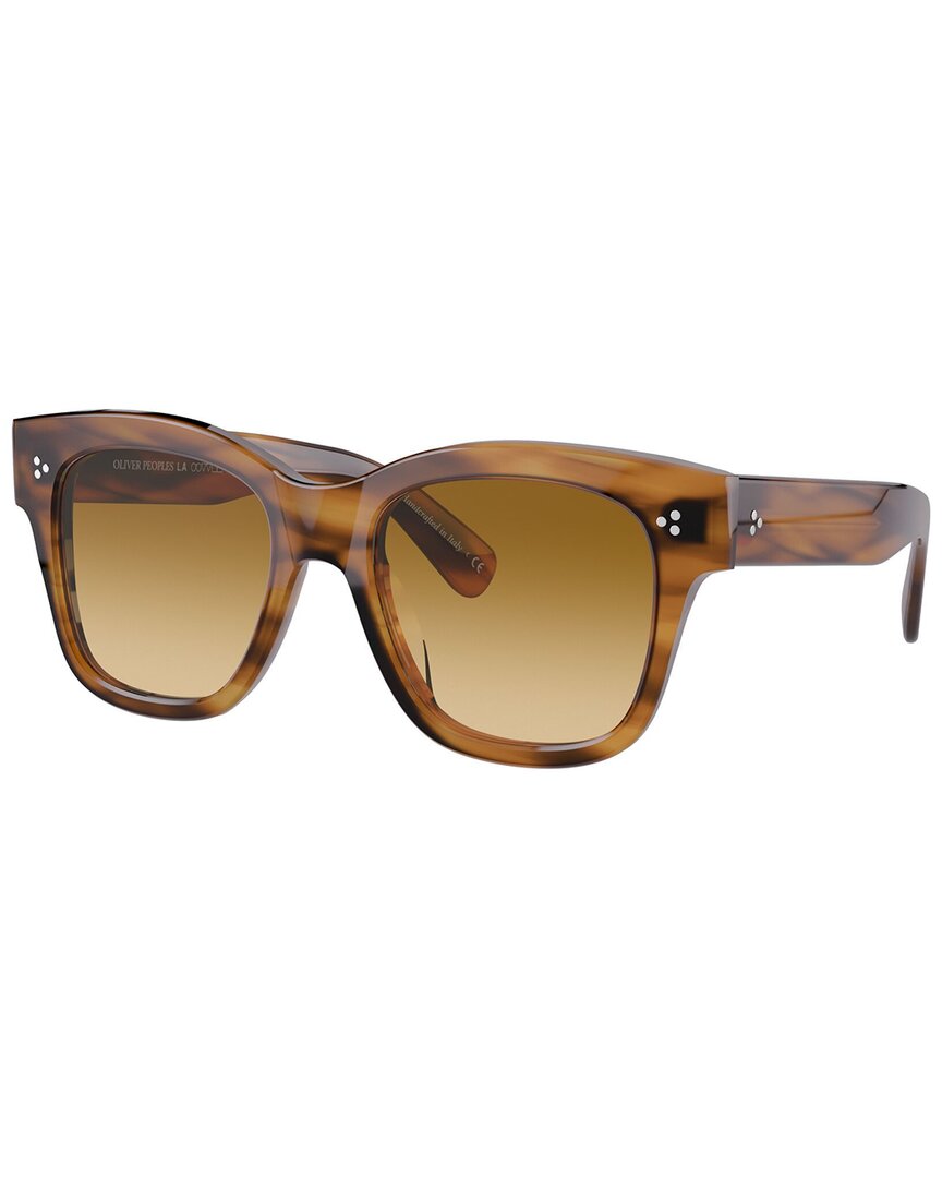 Oliver Peoples Melery Oversized Square Acetate Polarized Sunglasses In Green