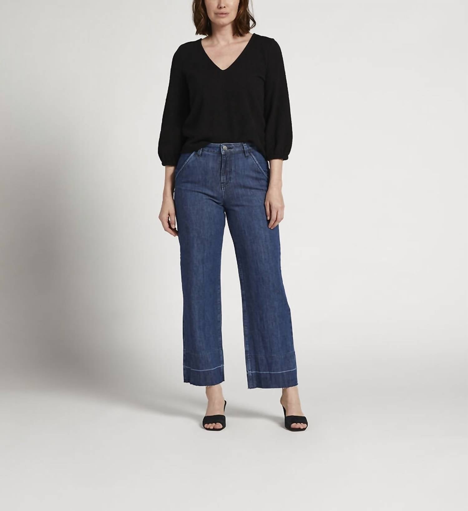 JAG Sophia Wide Leg Jean in Berry Blue