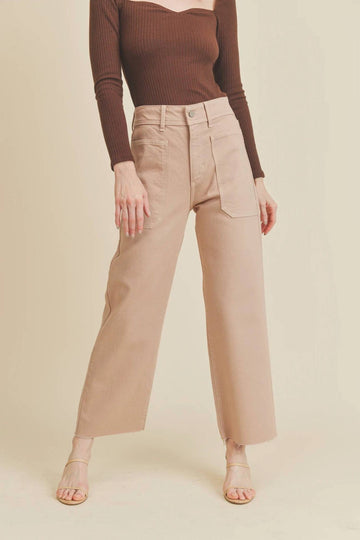 Just Black Denim the nautical wide leg jeans in clay