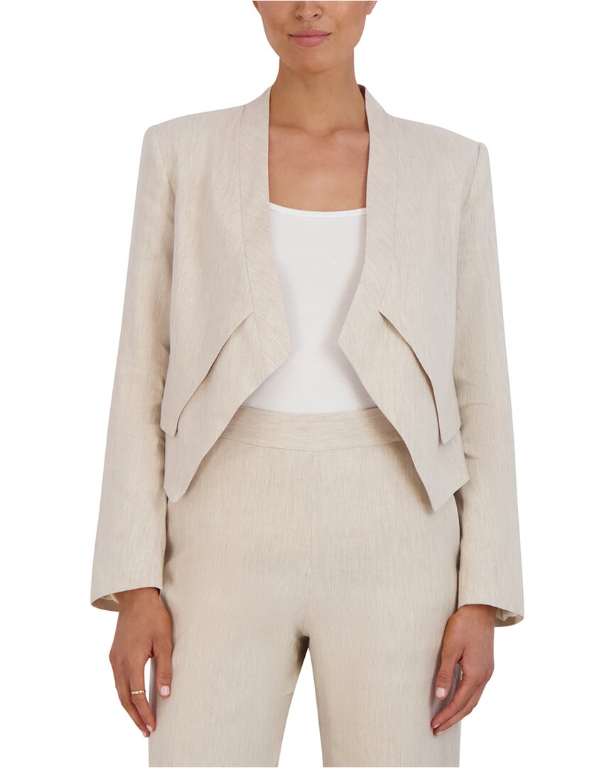 Bcbgmaxazria Striped Linen Asymmetric Blazer In Nocolor ModeSens