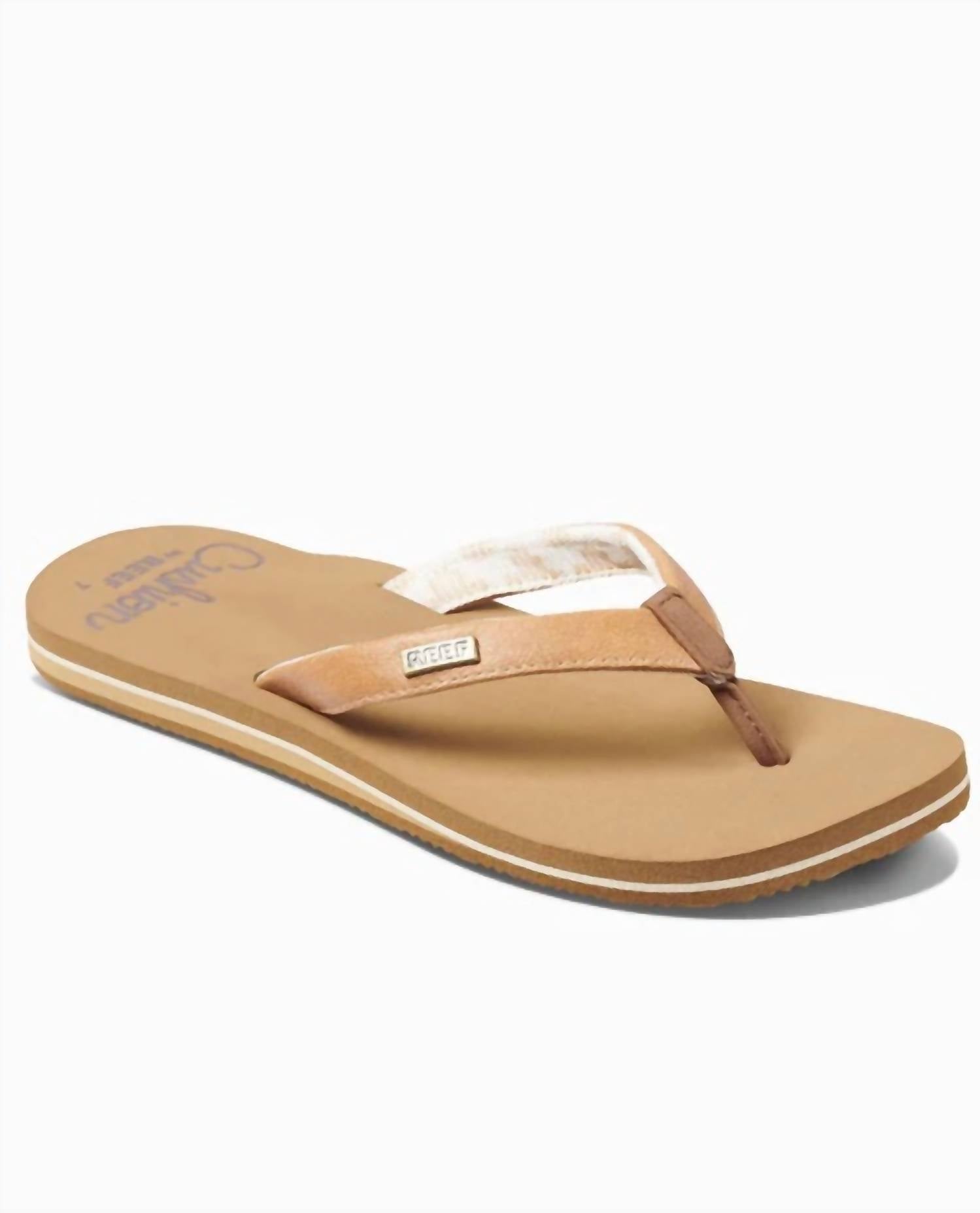 REEF Womens Cushion Sands Flip Flop in Natural