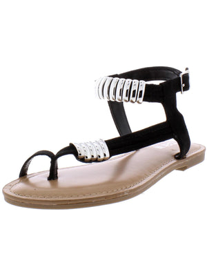 Bar III Ryanne Womens Patent Toe Loop Strappy Sandals | Shop