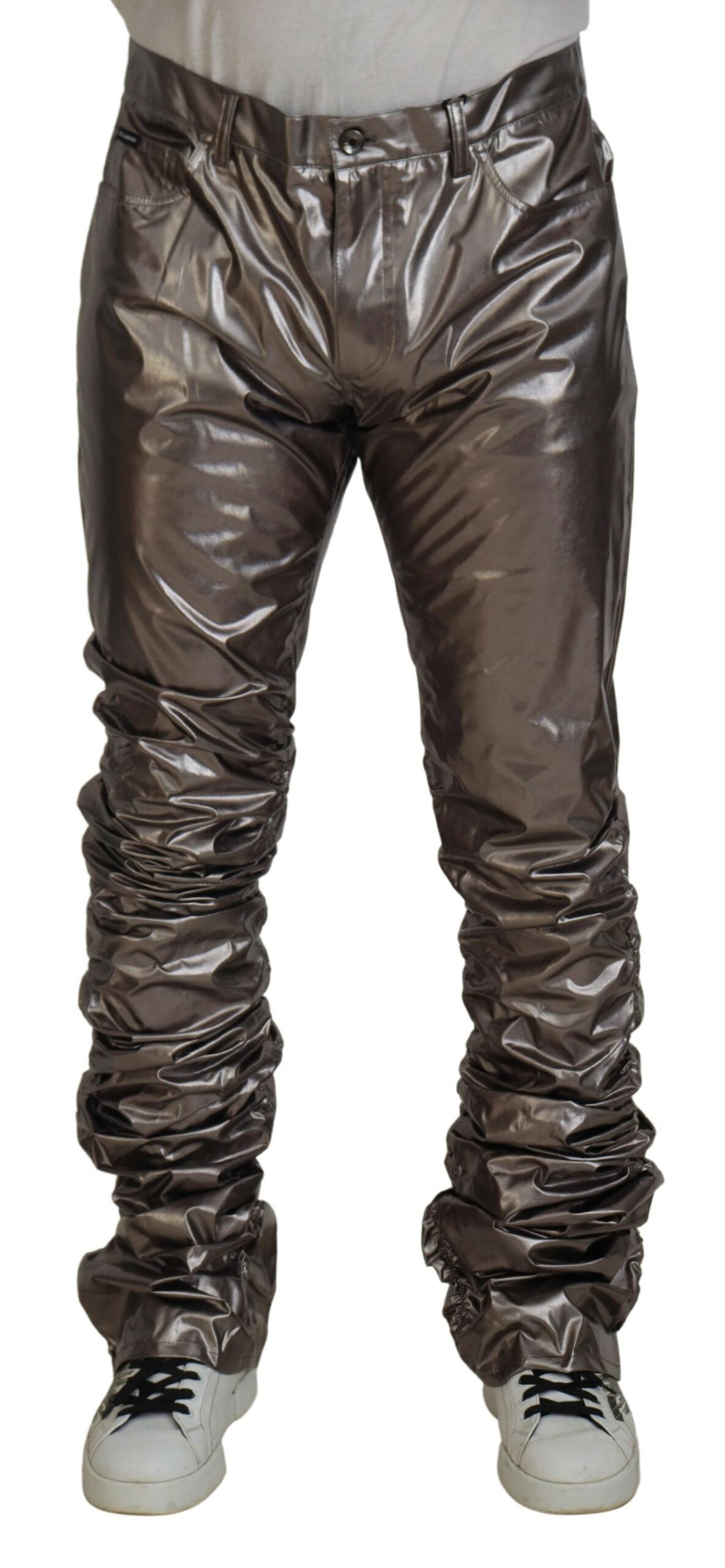 DOLCE & GABBANA Dolce & Gabbana  Metallic Nylon Stretch Men's Pants