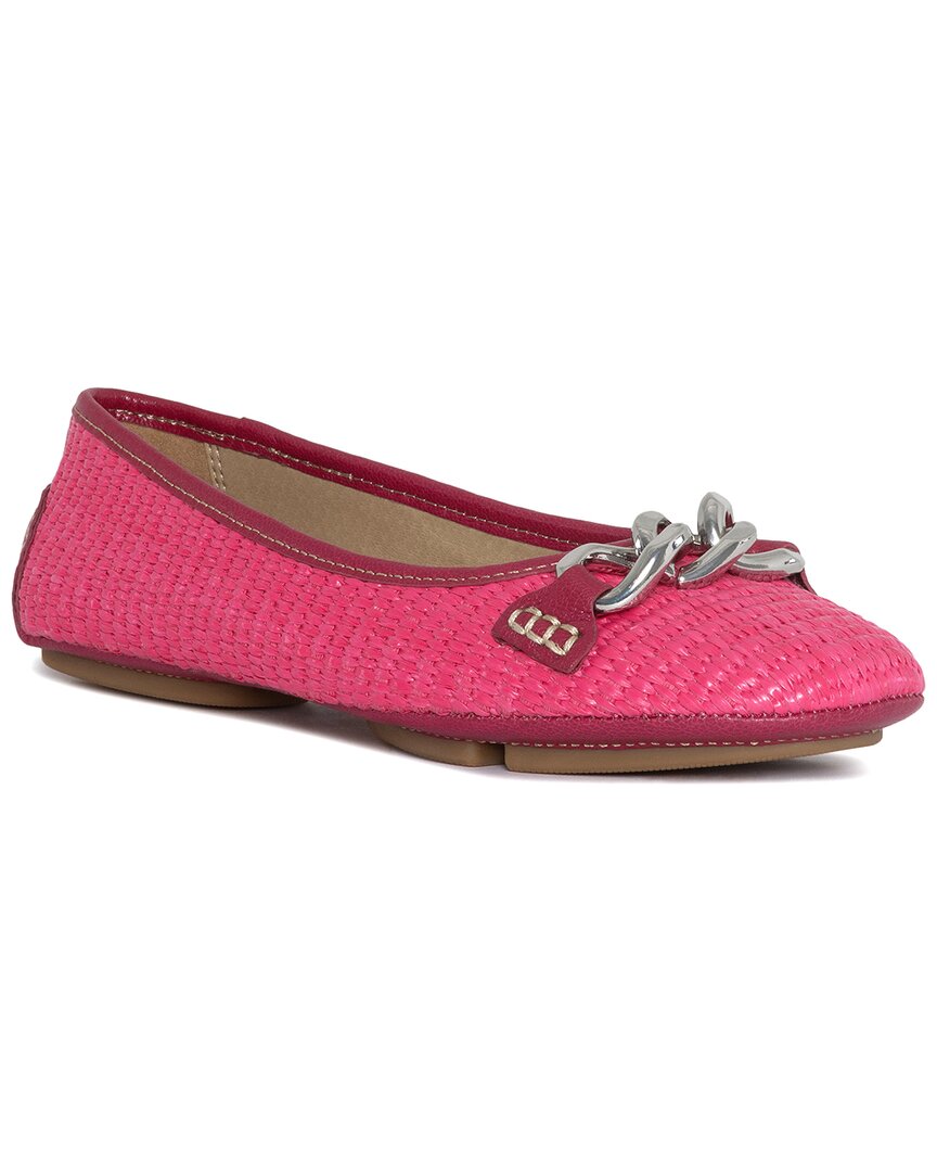 Shop Donald Pliner Raya Raffia Ballerina In Pink