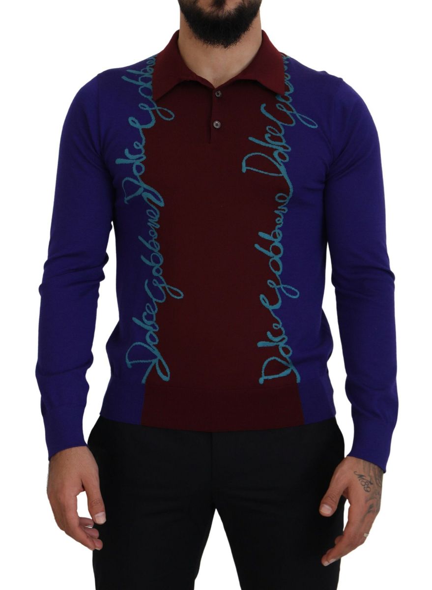 DOLCE & GABBANA Dolce & Gabbana  Logo Colla Pullover Men's Sweater