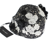 Dolce & Gabbana  Wool Floral Lace Studded Cloche Women's Hat