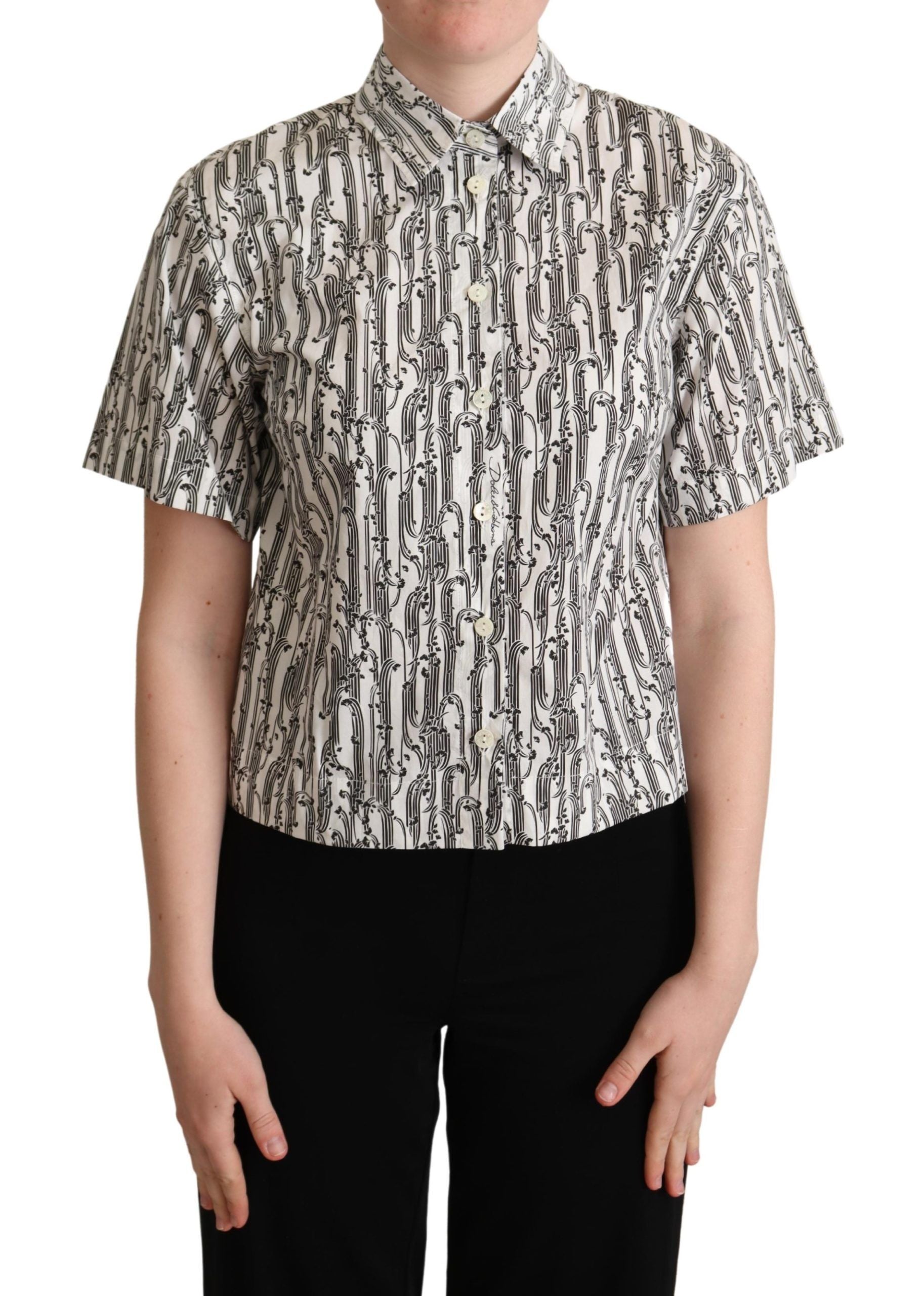 DOLCE & GABBANA Dolce & Gabbana  Floral Colla Blouse Women's Shirt