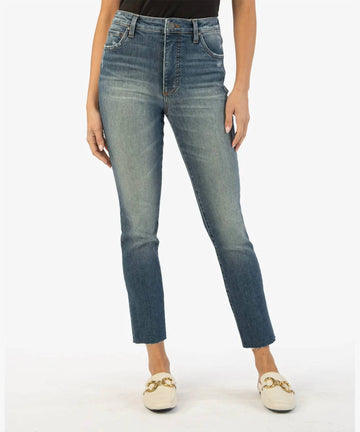 Kut From The Kloth reese high rise fab ab ankle straight jean in relieve wash