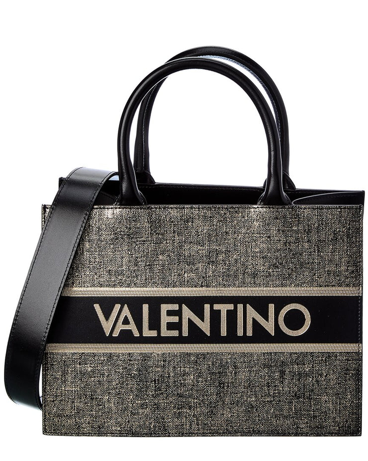 Valentino By Mario Valentino Meline Gold Leather Tote | Shop Premium ...