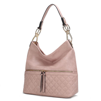 COACH TERI SHOULDER BAG IN SIGNATURE CHAMBRAY (GOLD/WINE MULTI)