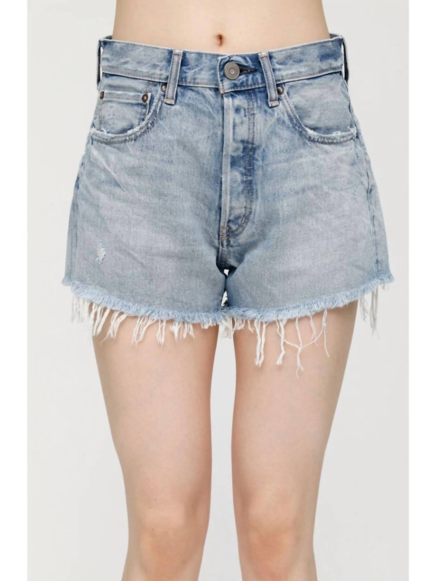 Moussy Mathews Shorts In Lt/blu In Blue