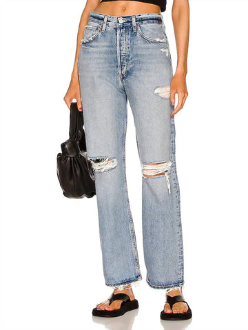 Agolde 90s mid rise loose jean in isolate